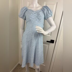 Mikarose Midi Dress Tiered Ditsy Floral Feminine Prairie Cottage Size M Lined